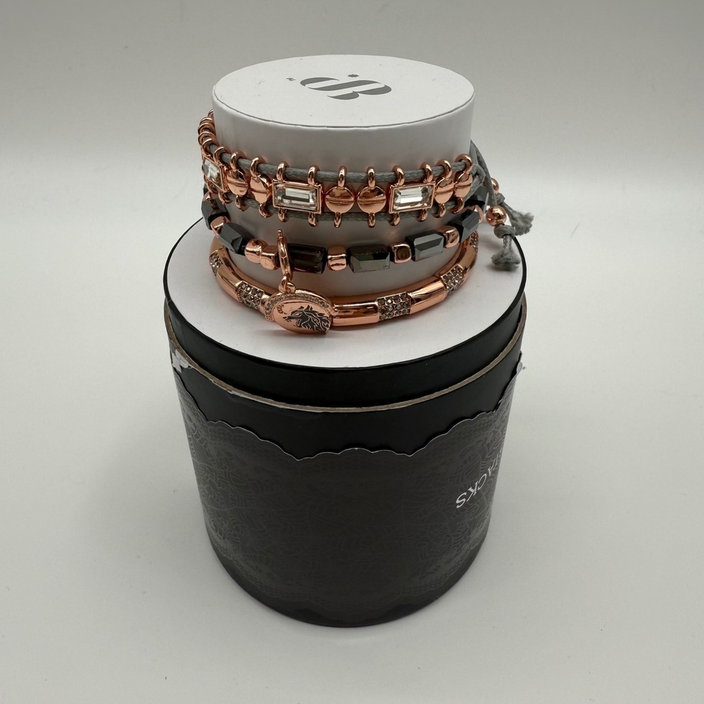 Stacks The‎ Familiars Glow Bracelet Set Lab Created Stones Rose Gold